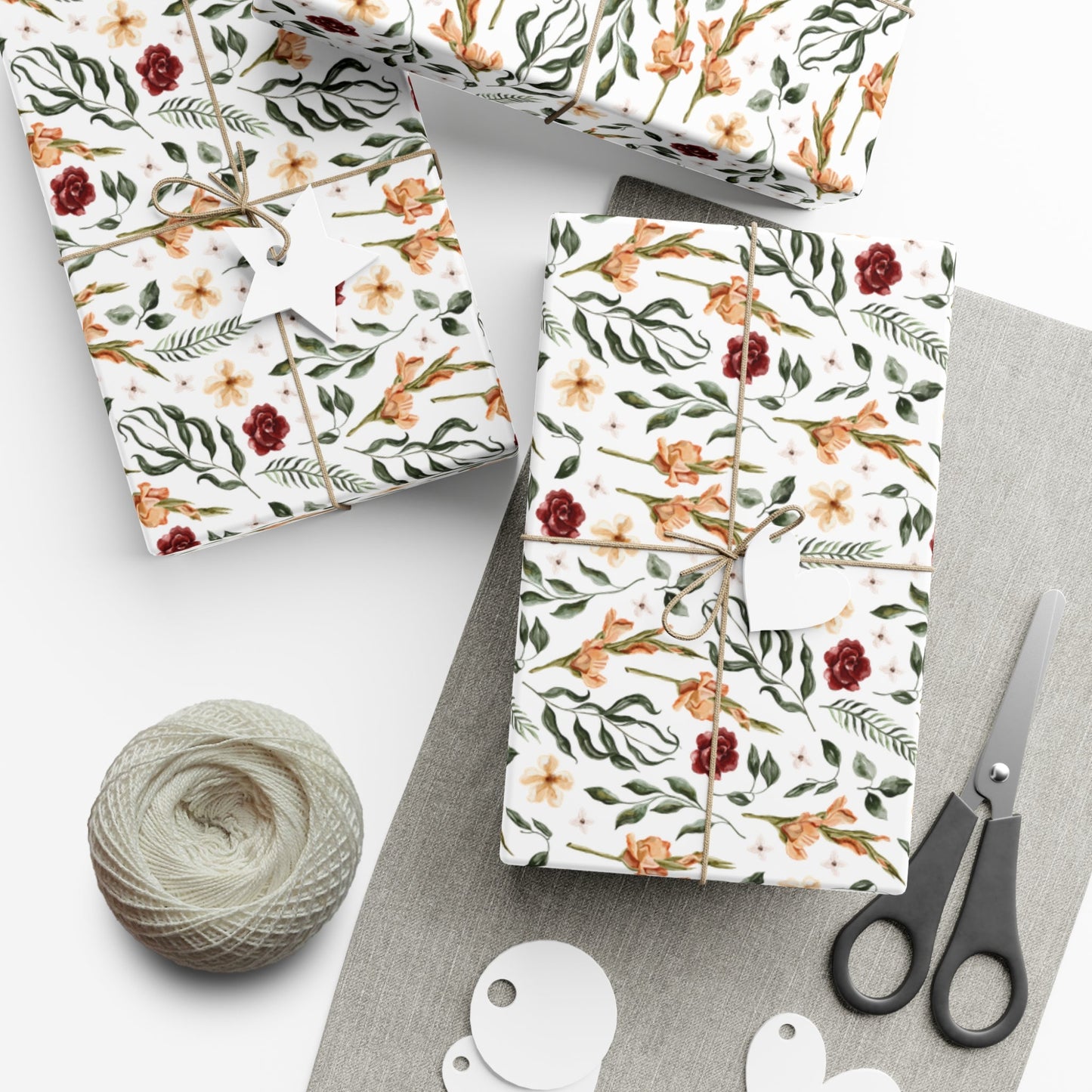 Fall Flowers Gift Wrap Papers