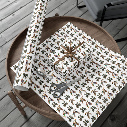 Mallard Duck and Camo Bows Gift Wrap Papers