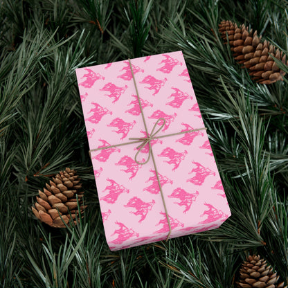 Pink Rodeo Cowboy Gift Wrap Paper