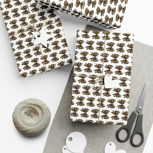 Camo Bows Gift Wrap Papers